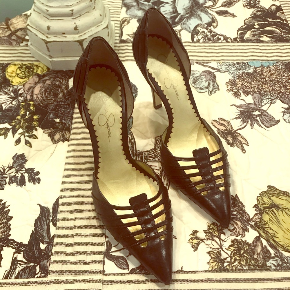 Jessica Simpson Pointy Toe Black Heels 7